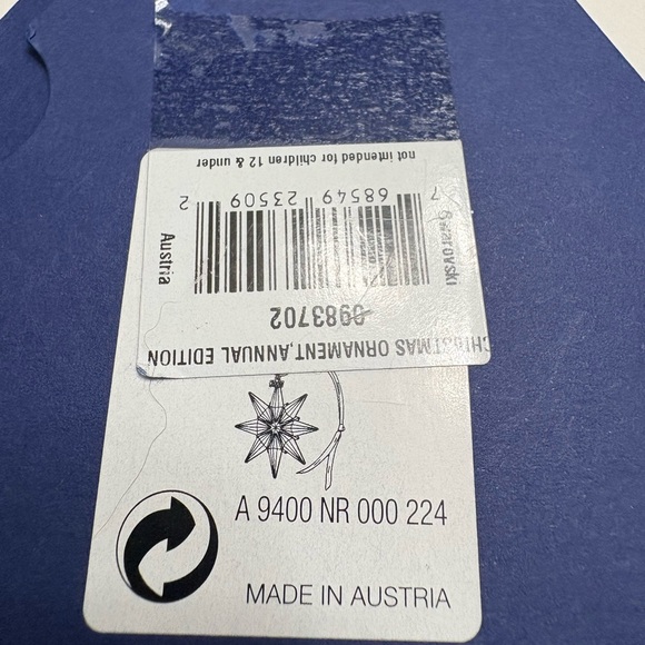 Swarovski Blue Christmas Ornament Box collectible - Picture 4 of 9